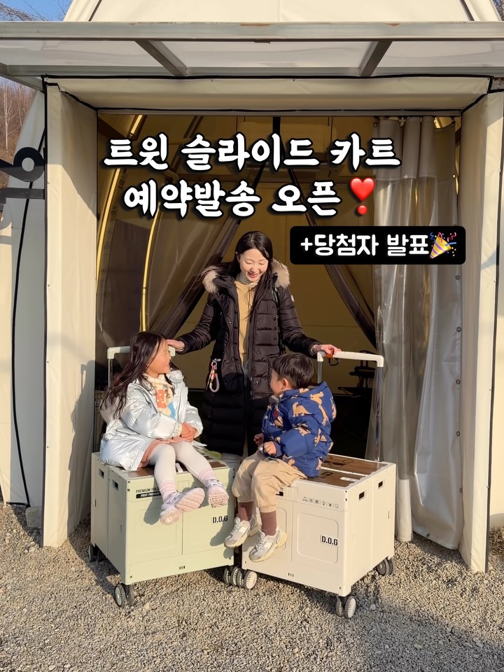 도그독 트윈 슬라이드 카트