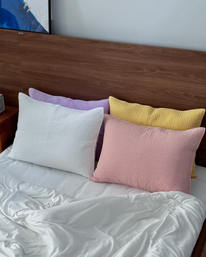 쁘리엘르 코튼캔디 아사 피그먼트 베개커버 1+1