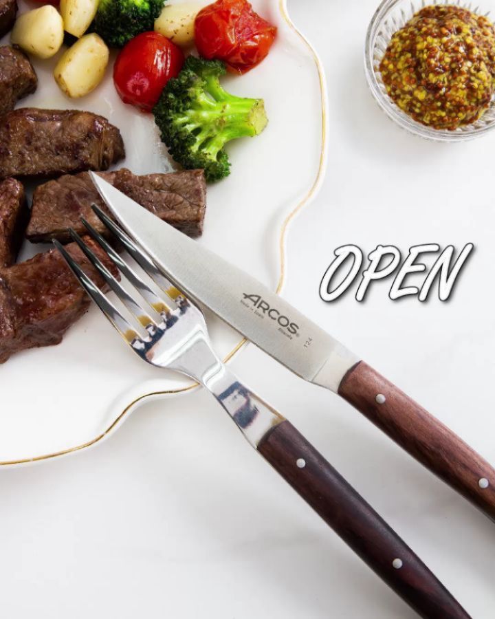 아르코스 오리진 로즈우드 스테이크 나이프&포크