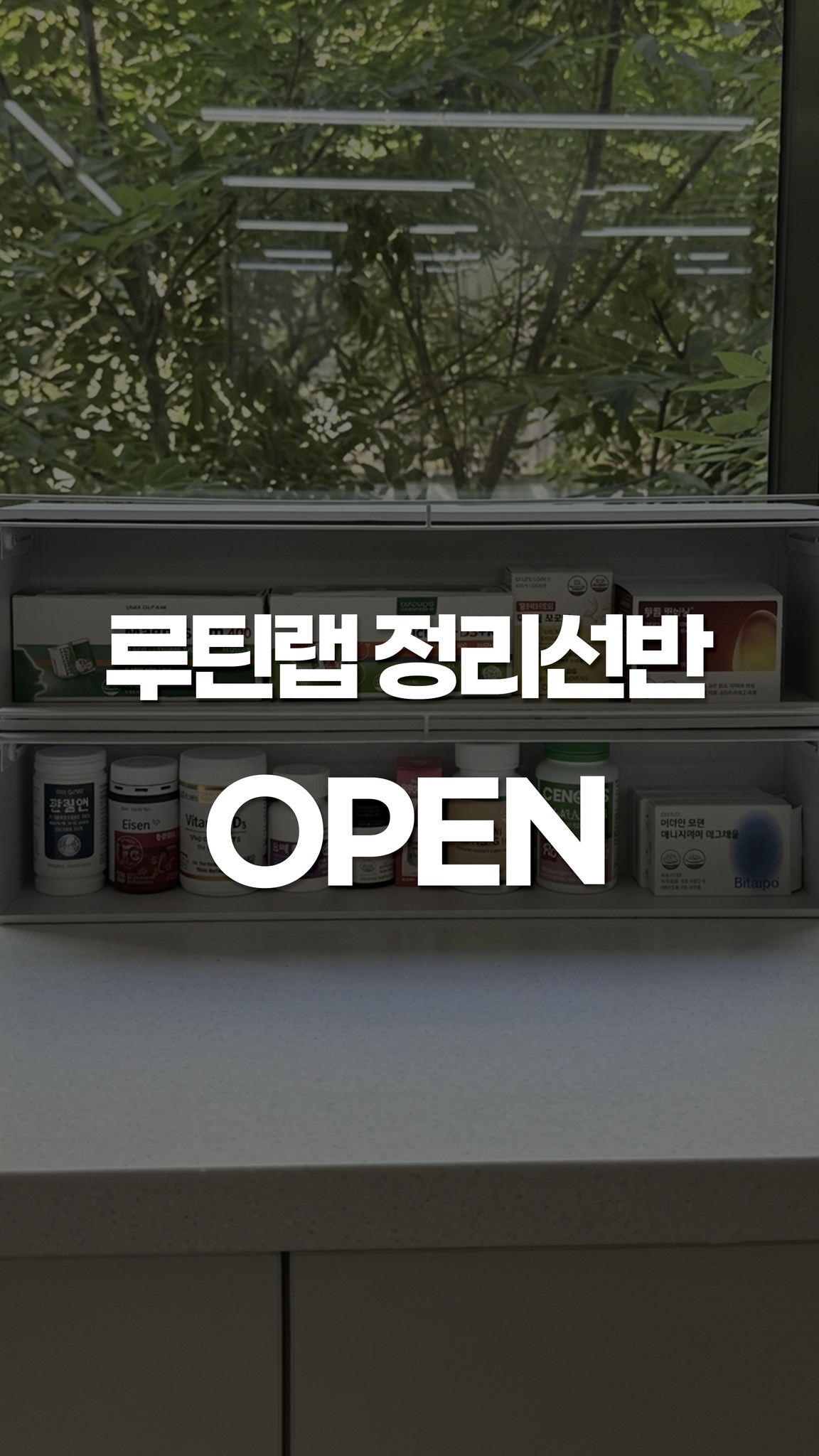 레일형 주방 정리선반